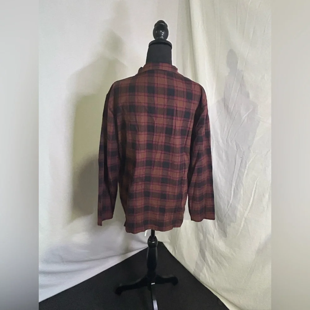 Evermore "I Almost Jumped In" flannel pajama top button up Taylor Swift Top only - Picture 12 of 12